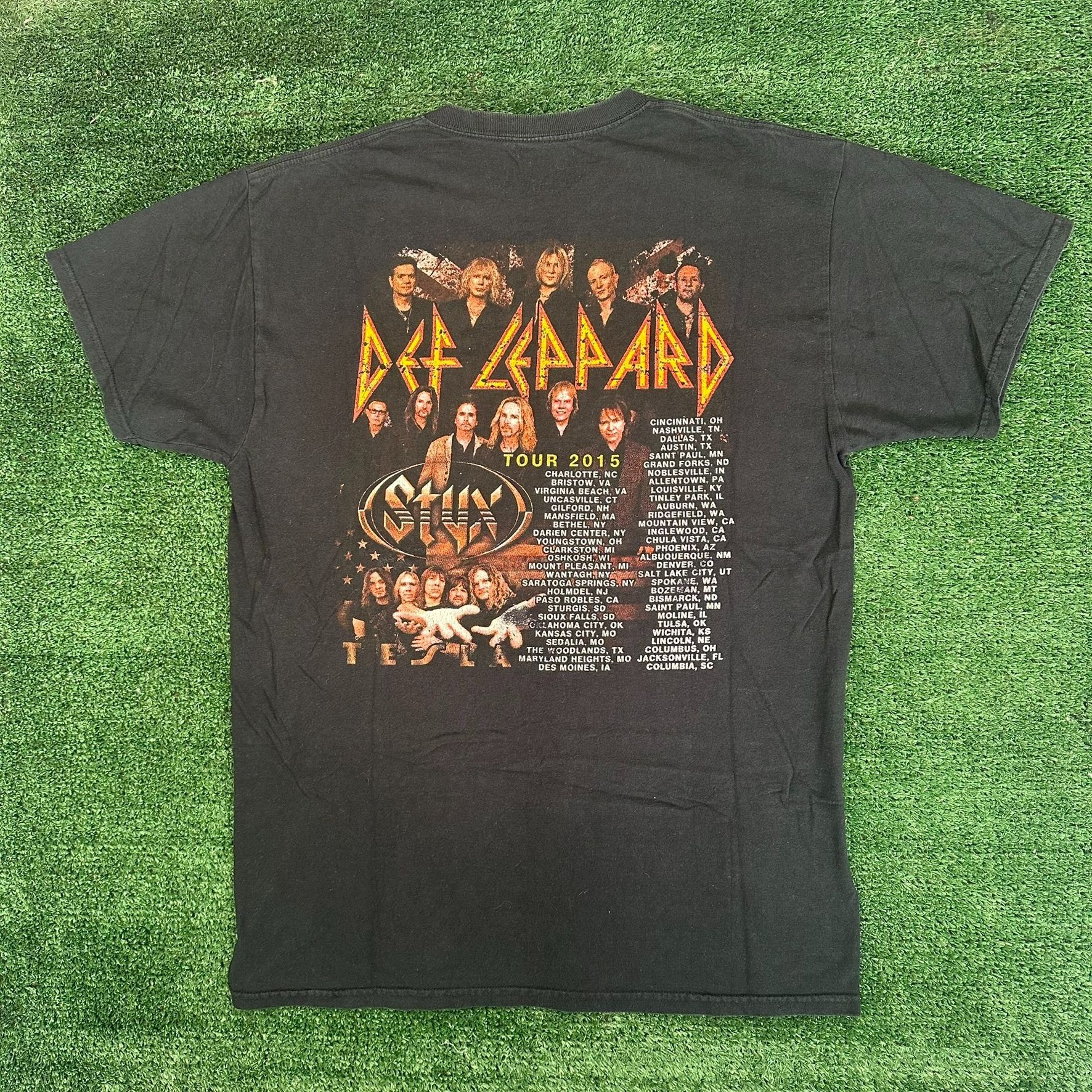 Def Leppard Def Leppard Styx Tesla Tour T-Shirt 2015 Concert Heavy Metal Size US M / EU 48-50 / 2 - 4 Thumbnail