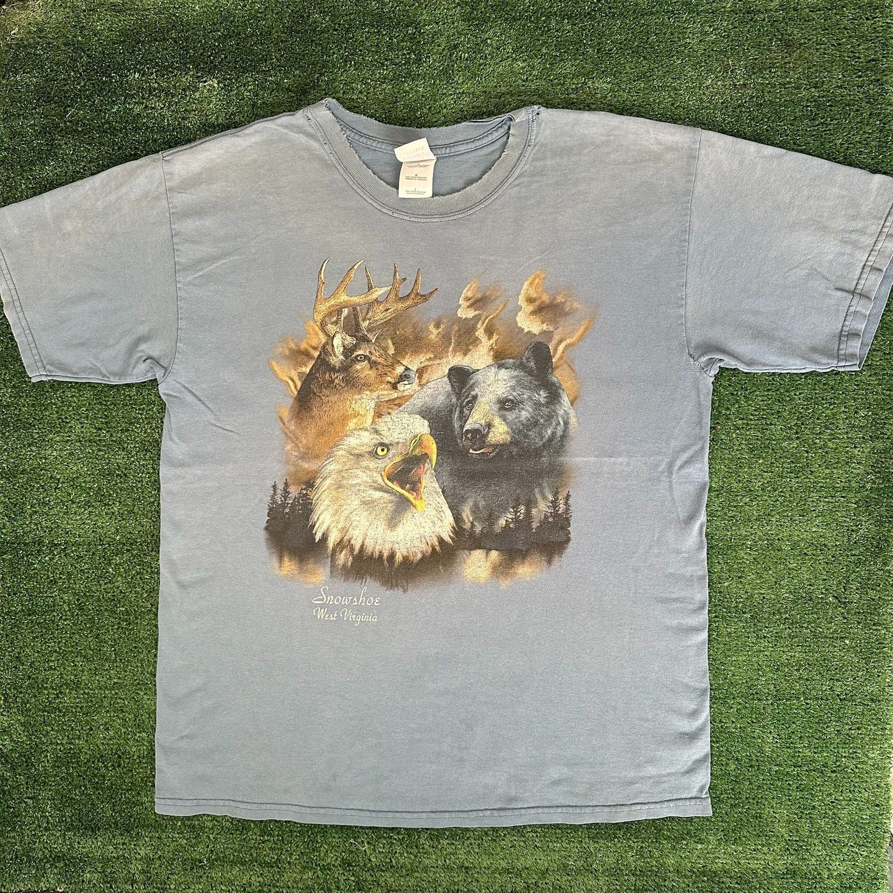 Vintage Vintage 90s West Virginia Wildlife T-Shirt Nature Animals De Size US L / EU 52-54 / 3 - 1 Thumbnail