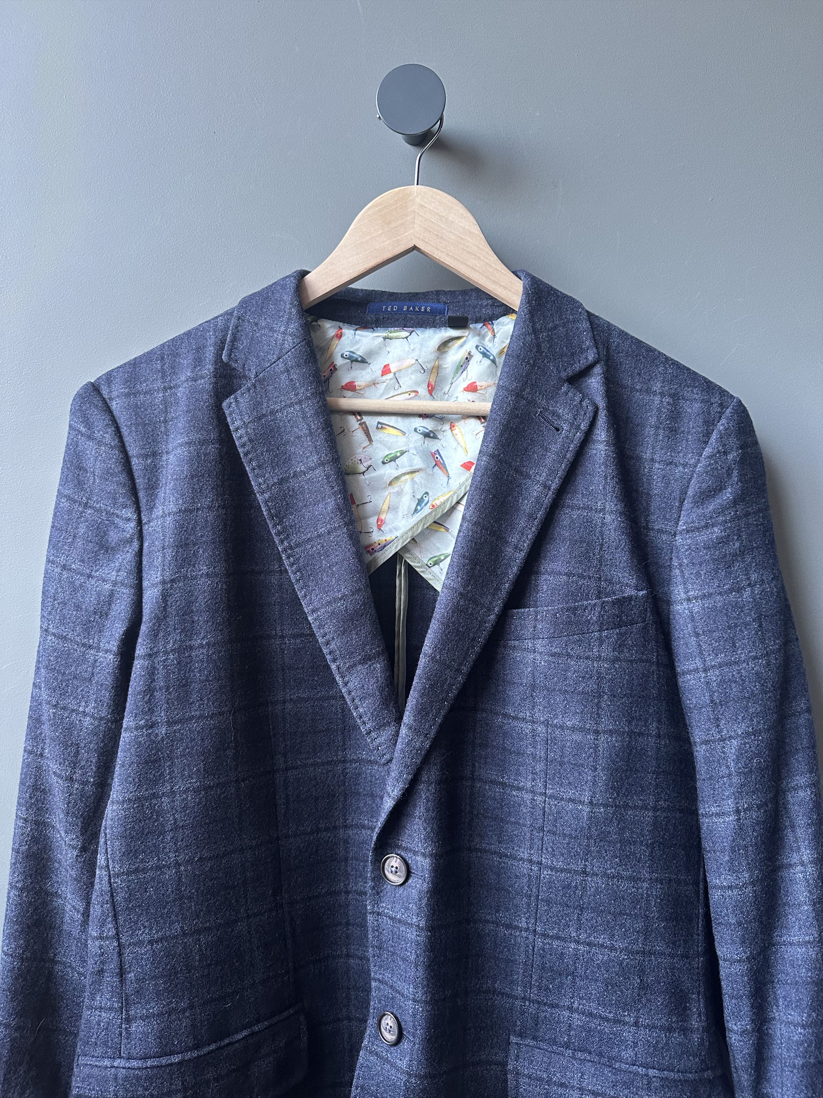 Ted Baker Ted Baker Check Wool Blazer Size 42R Size 42R - 2 Thumbnail