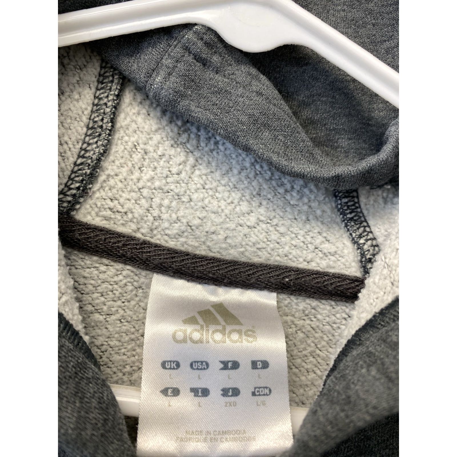 Adidas ADIDAS Men's Athletic Hoodie Jacket Pullover Gray Black Size L - Colorful Casual Activewear Size US L / EU 52-54 / 3 - 3 Thumbnail