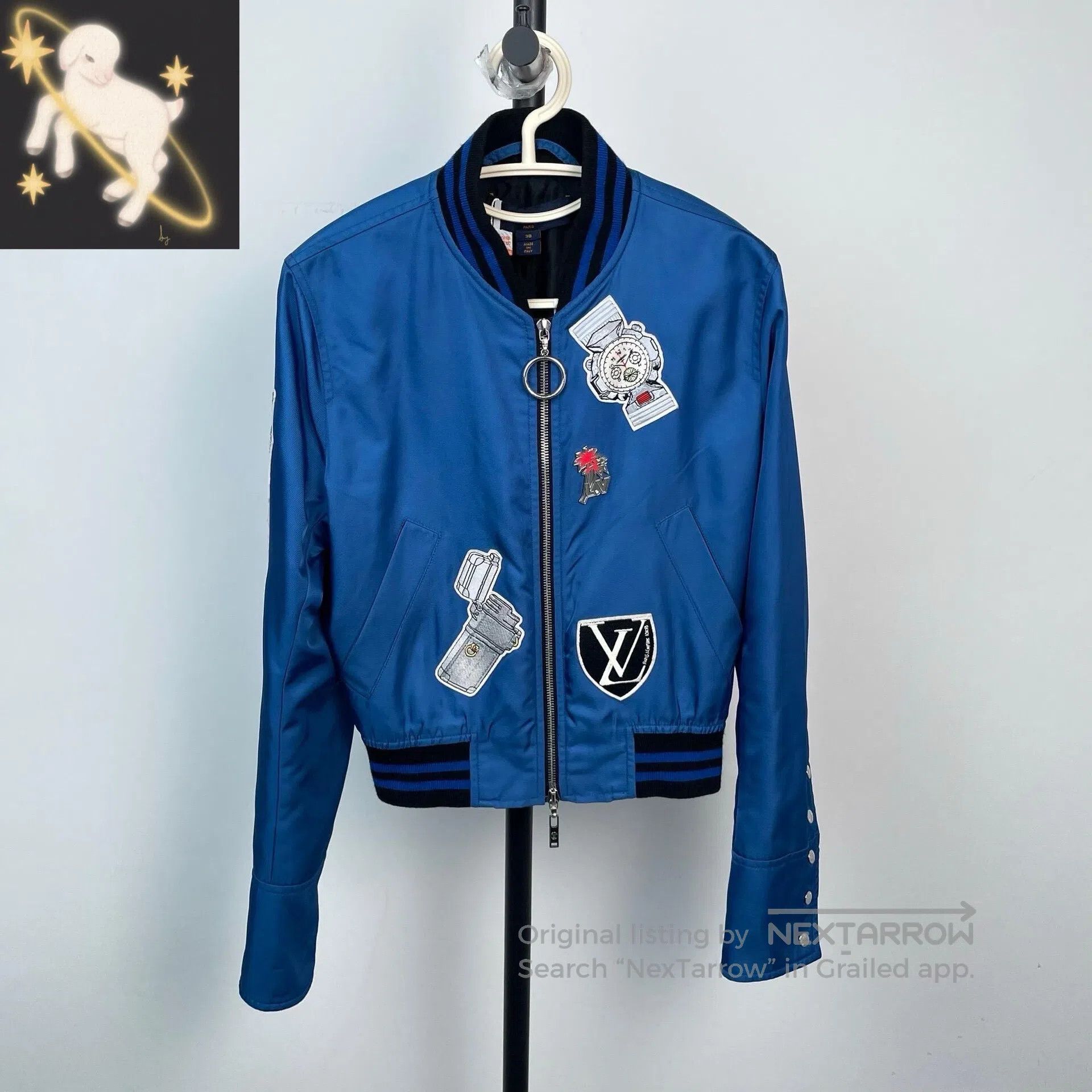 Louis Vuitton Louis Vuitton Limited edition blue embroidered badge pilot Size XS / US 0-2 / IT 36-38 - 1 Thumbnail