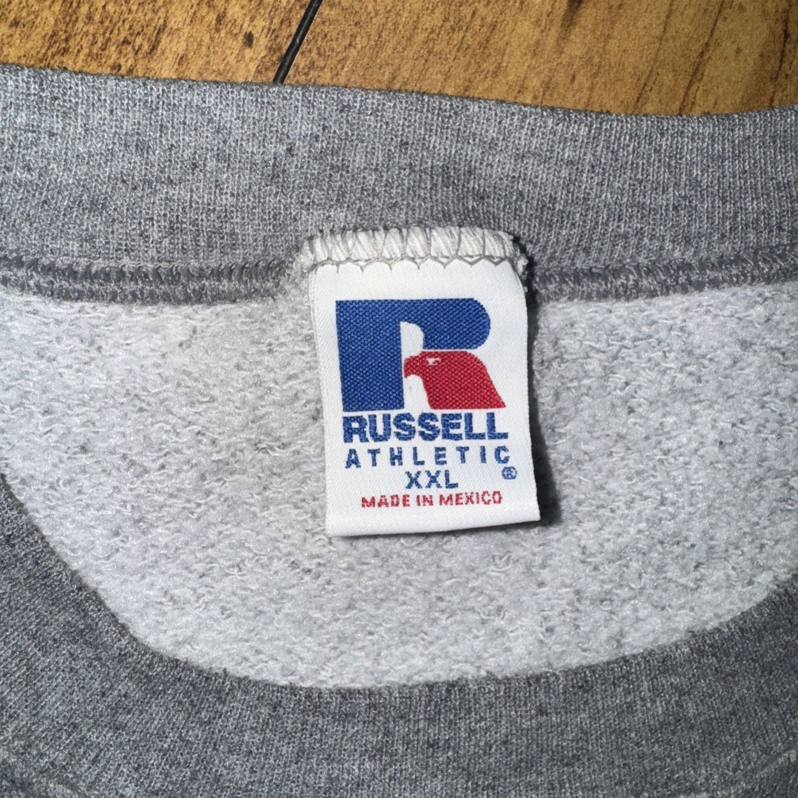 Russell Athletic × Vintage Russell Athletic Crewneck Sweater Gray 2XL 27x28 Distressed Size US XXL / EU 58 / 5 - 6 Thumbnail