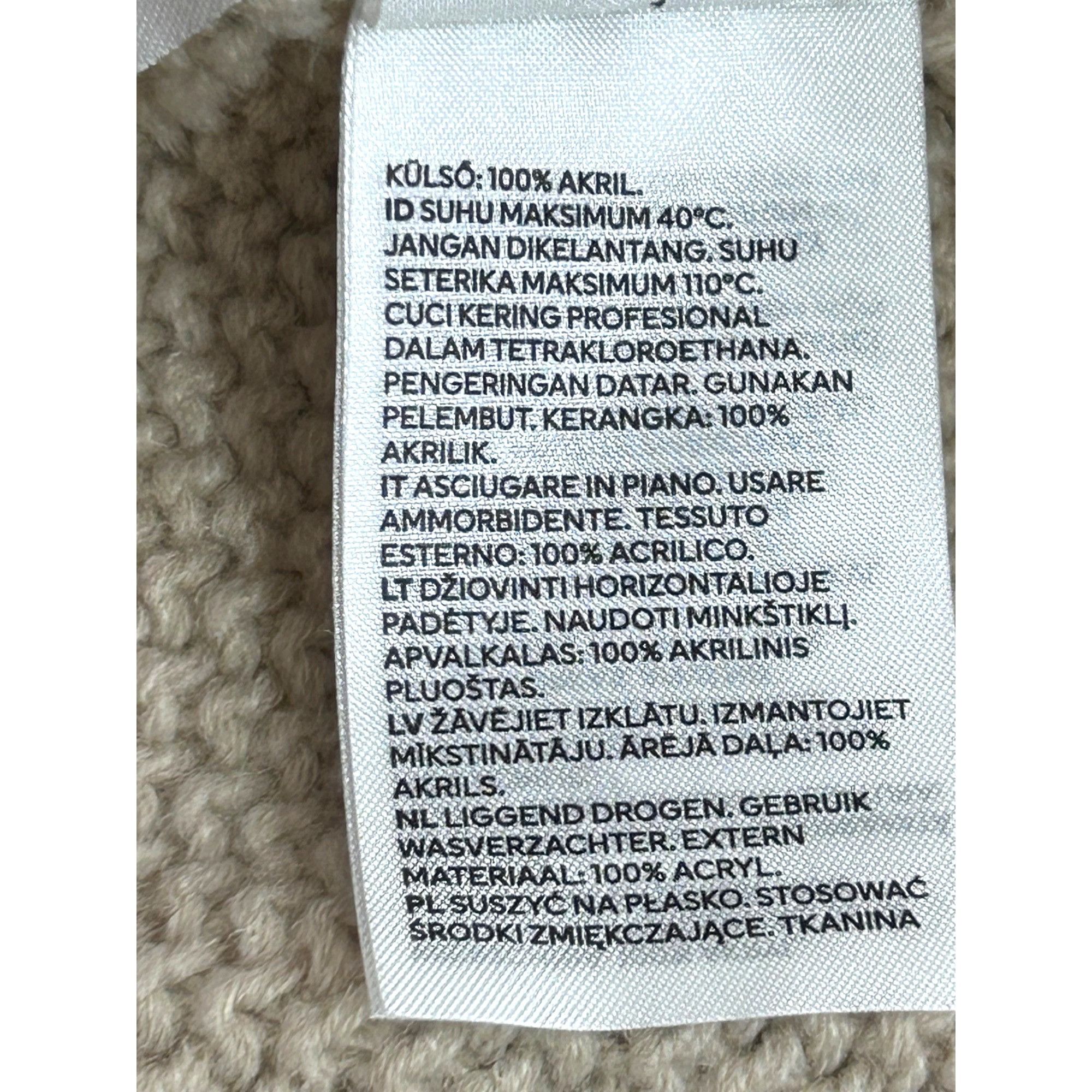 H&M H&M Divided Women’s Tan Sweater M Chunky Cable Knit Cropped Size M / US 6-8 / IT 42-44 - 21 Thumbnail