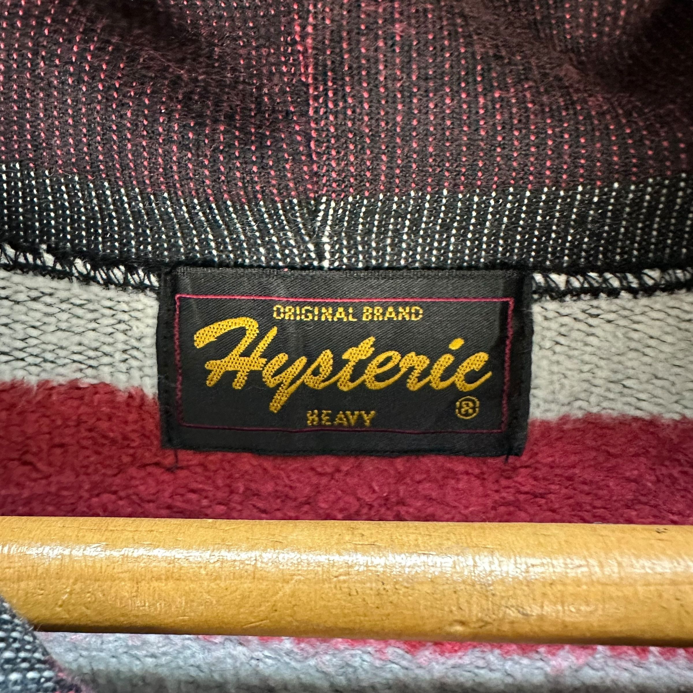 Hysteric Glamour Vintage 90s HYSTERIC GLAMOUR Striped Button Hoodie #A69-1669 Size US M / EU 48-50 / 2 - 7 Thumbnail