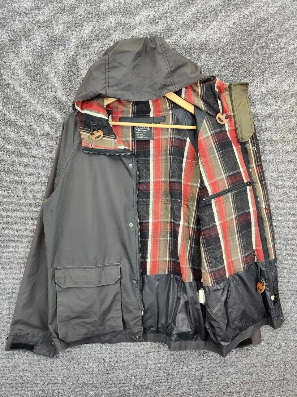 Manastash Vintage Manastash Pertex Checkered Lined Hoodie Light Jacket Size US L / EU 52-54 / 3 - 4 Thumbnail