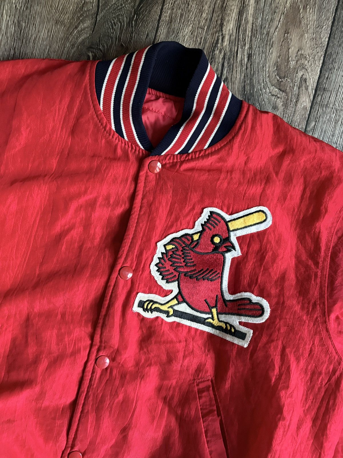 Starter St Louis Cardinals Vintage 80s Starter Satin Bomber Jacket Size US S / EU 44-46 / 1 - 2 Thumbnail