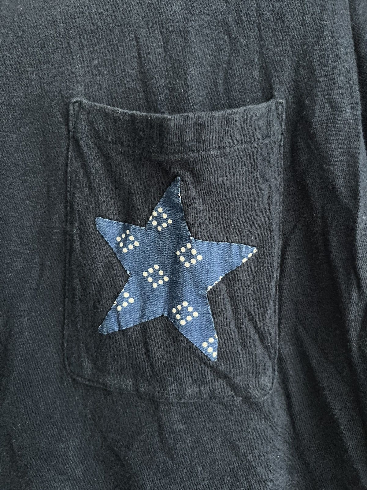 Visvim Prototype Visvim FIL Indigo Dyed Star Pocket Crewneck Shirt Size US M / EU 48-50 / 2 - 4 Thumbnail