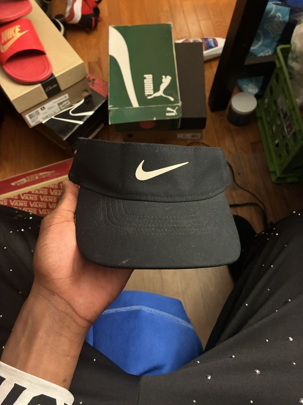 Nike Black Nike Visor Size ONE SIZE - 1 Thumbnail