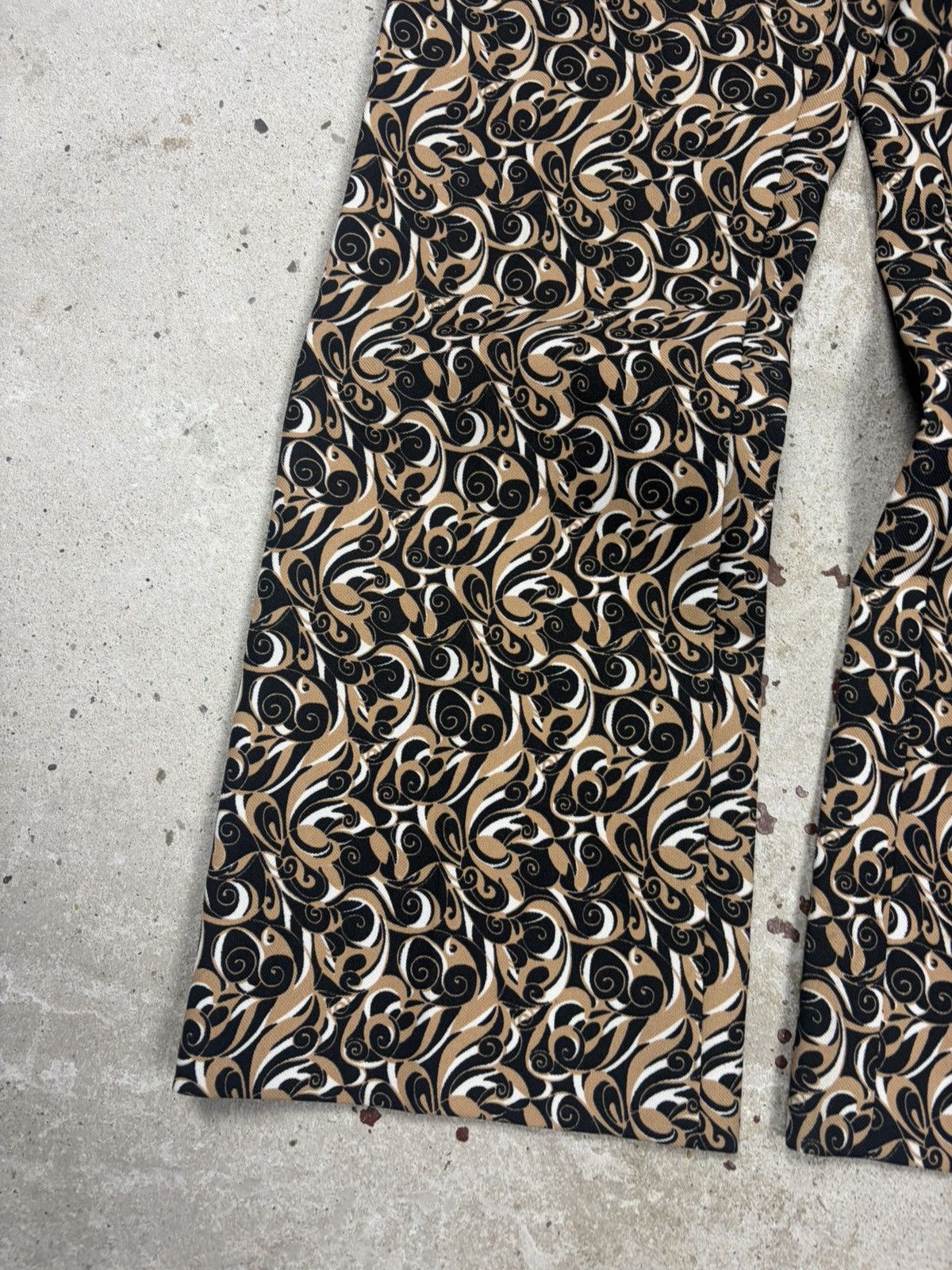 Miu Miu Miu Miu FW 2000 Abstract Geometric Print Flare Pants Bootcut Size 27" / US 4 / IT 40 - 10 Thumbnail