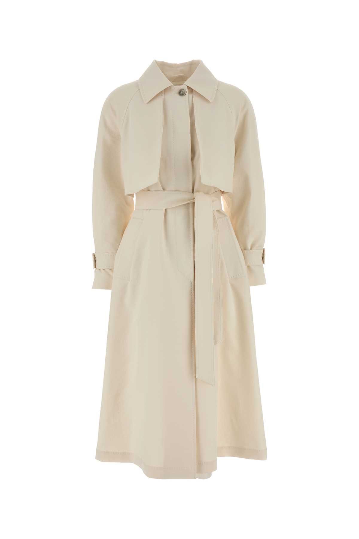 Herno Ivory Jersey Trench Coat Size M / US 6-8 / IT 42-44 - 1 Thumbnail