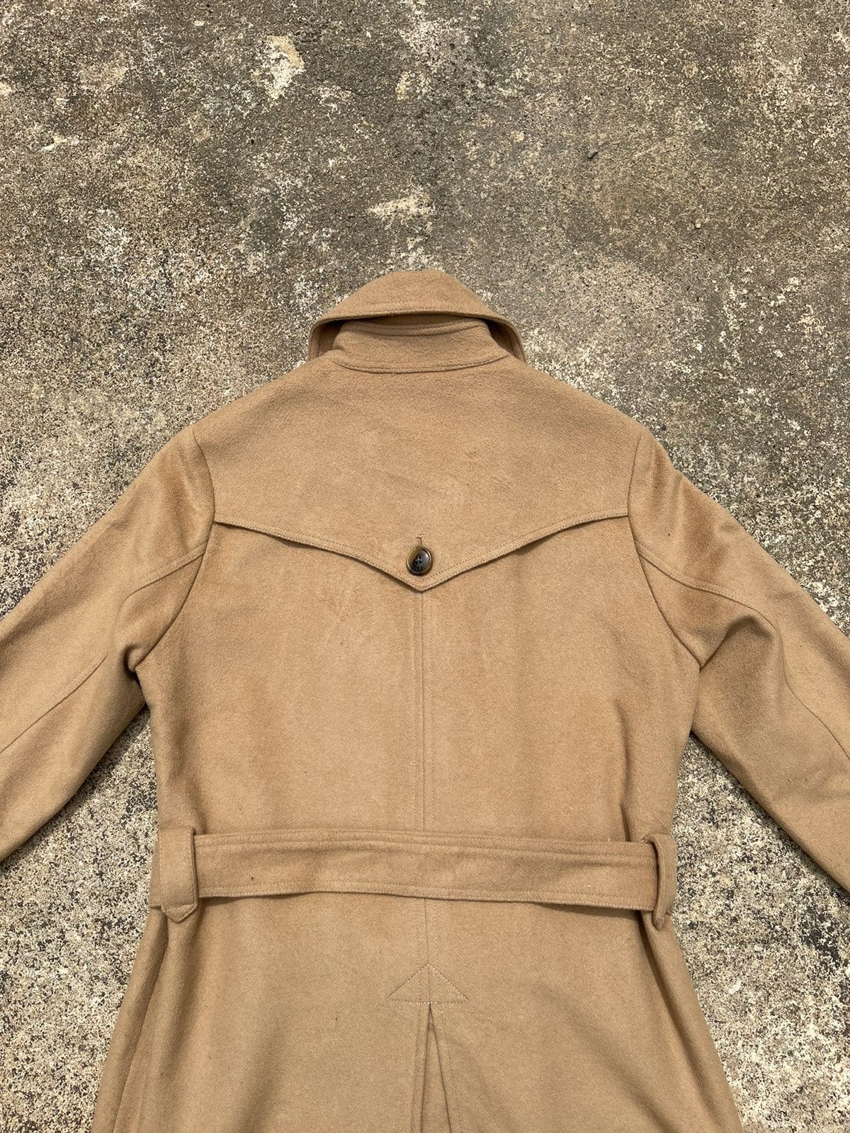 Designer Michel Beaudouin Camel Wool Trench Coat (Unisex) M Size M / US 6-8 / IT 42-44 - 9 Thumbnail