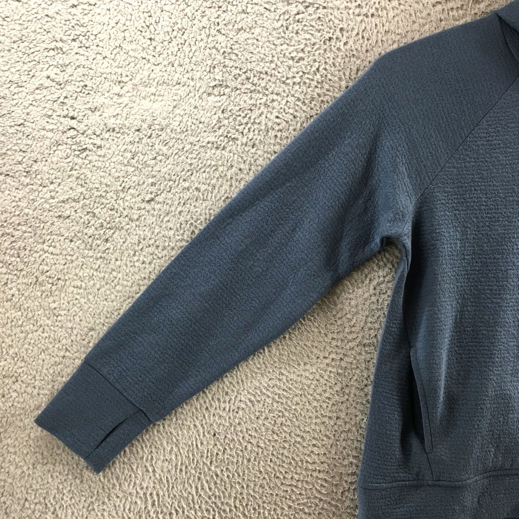 Vintage RBX Hoodie Womens Medium Blue Long Sleeve Pullover Textured Activewear Casual Size M / US 6-8 / IT 42-44 - 6 Thumbnail