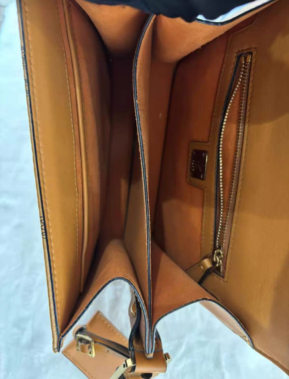 MCM MCM mini monogram saddle bag in cognac, classic design J38 Size ONE SIZE - 9 Thumbnail