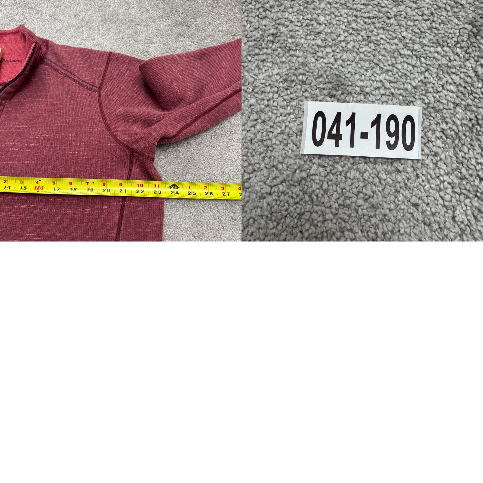 Tommy Bahama Tommy Bahama Sweatshirt 1/4 Zip Pullover Mens Large Marled Red Raglan Sleeve Knit Fleece Mock Neck Logo Size US L / EU 52-54 / 3 - 9 Thumbnail