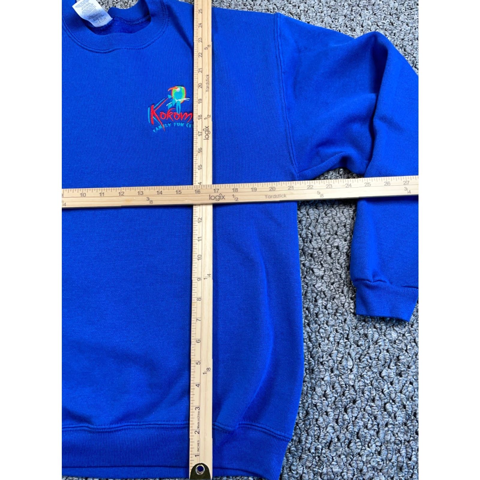 Jerzees Kokomo's Family Fun Center Embroidered Sweatshirt Adult Medium Blue Michigan Size US M / EU 48-50 / 2 - 5 Thumbnail
