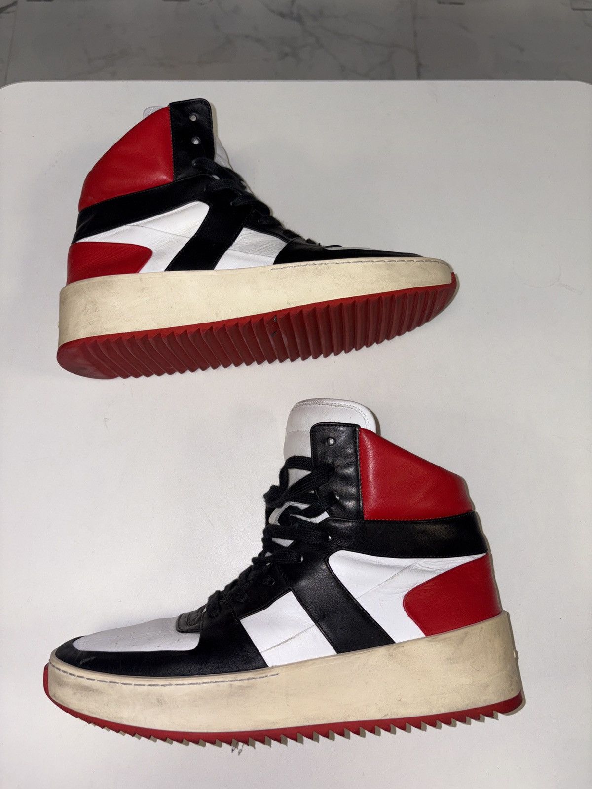 Fear Of God Leather Colorblock Pattern Sneakers