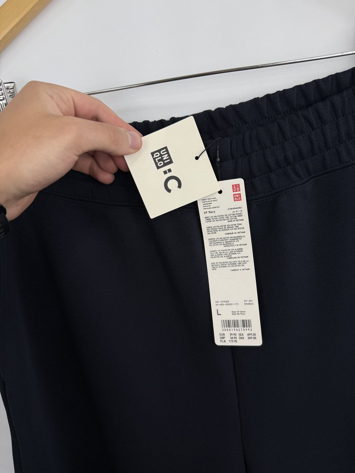Uniqlo ❗️NWT 🇯🇵 UNIQLO :C Clare Waight Keller Sweat Wide Pants Navy Size US 34 / EU 50 - 5 Thumbnail