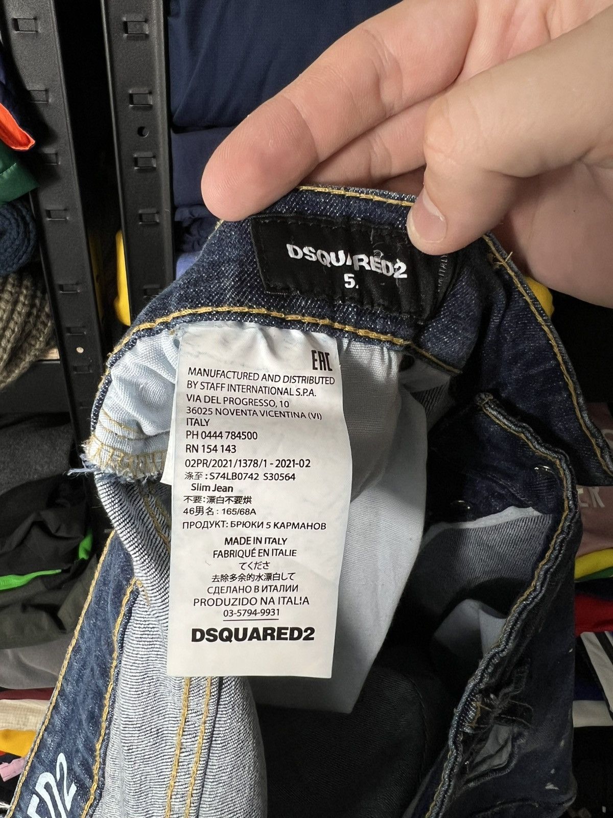 Dsquared2 Dsquared2 Slim Jeans Blue Distressed Paint Splatter Denim Size US 36 / EU 52 - 11 Thumbnail