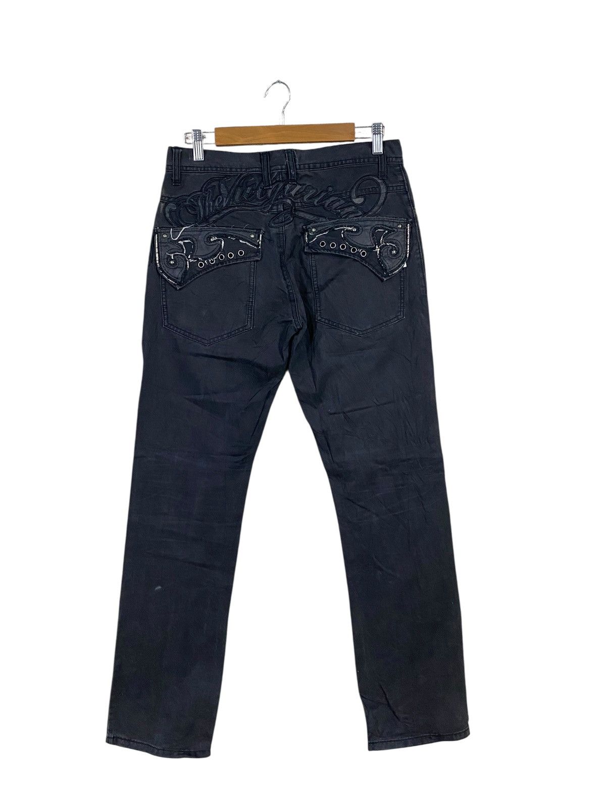 In The Attic In the attic gothic punk emboidery black denim Size US 30 / EU 46 - 1 Thumbnail