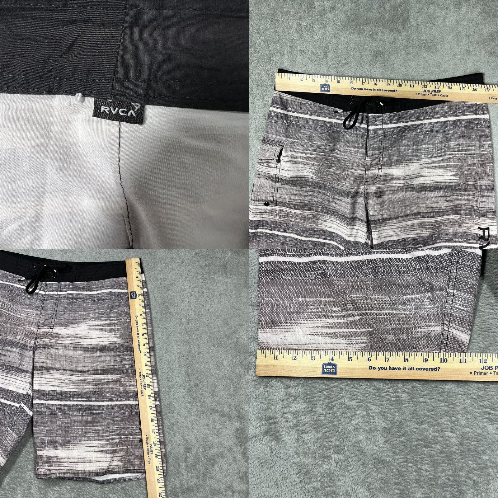 RVCA RVCA Swim Trunks Mens 32 Striped Board Shorts Lifeguard Surfing Beach Size US 32 / EU 48 - 9 Thumbnail