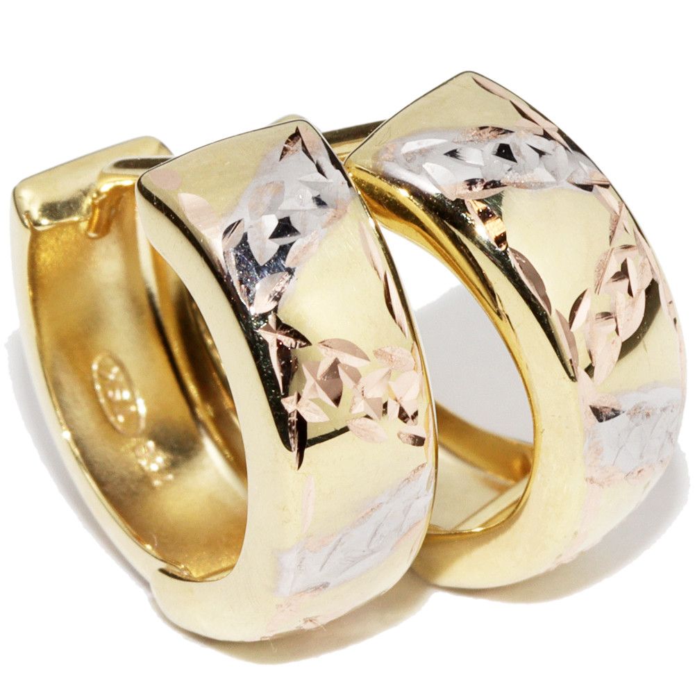 Other Other K18YG, K18WG, K18PG Hoop Earrings Metal Earrings ps279 in Pristine Condition Size ONE SIZE - 1 Thumbnail