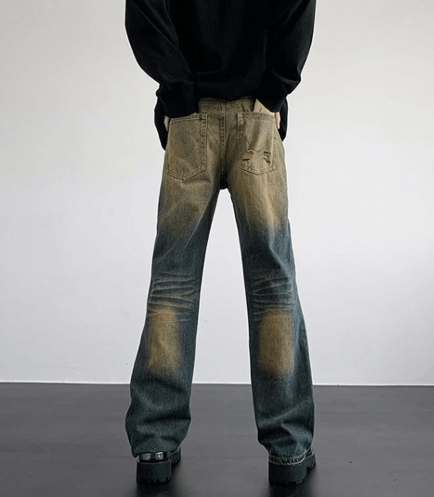 Japanese Brand Men's trendy washed distressed jeans y2k Size US 32 / EU 48 - 3 Thumbnail