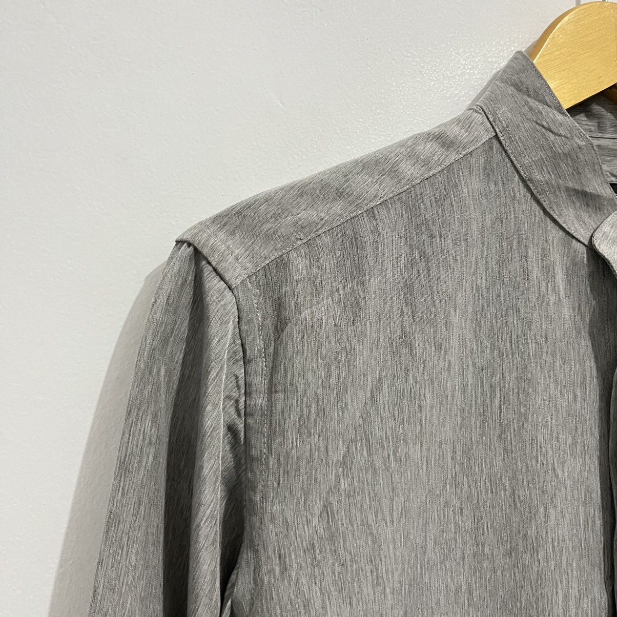 Japanese Brand × Kansai Yamamoto Kansai Yamamoto Vintage Long-Sleeve Shirt - Gray Textured Size US M / EU 48-50 / 2 - 4 Thumbnail