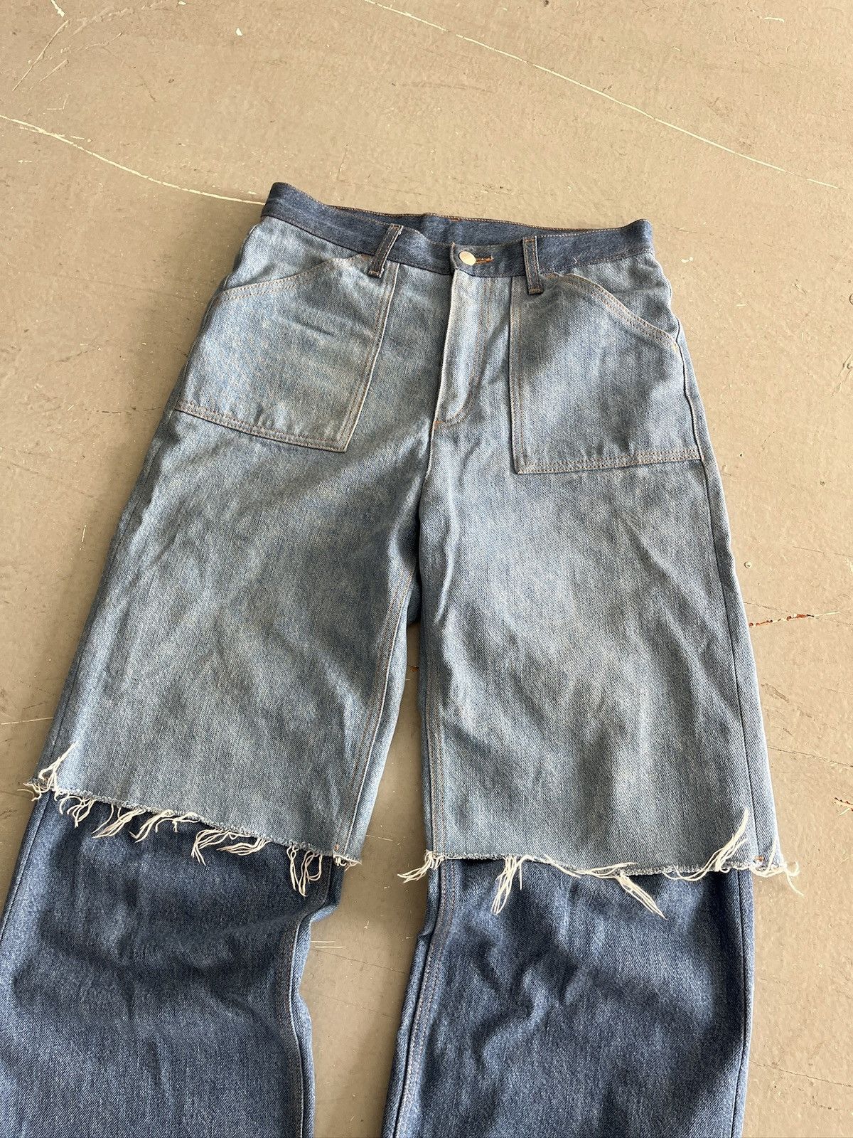 AVAVAV AVAVAV Two Tone Layered Jeans (unisex) Size US 30 / EU 46 - 11 Thumbnail