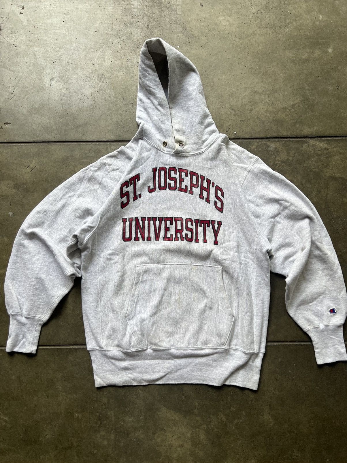 Champion × Vintage ‘90s St. Joseph’s University Champion Reverse Weave Hoodie Size US XL / EU 56 / 4 - 1 Thumbnail