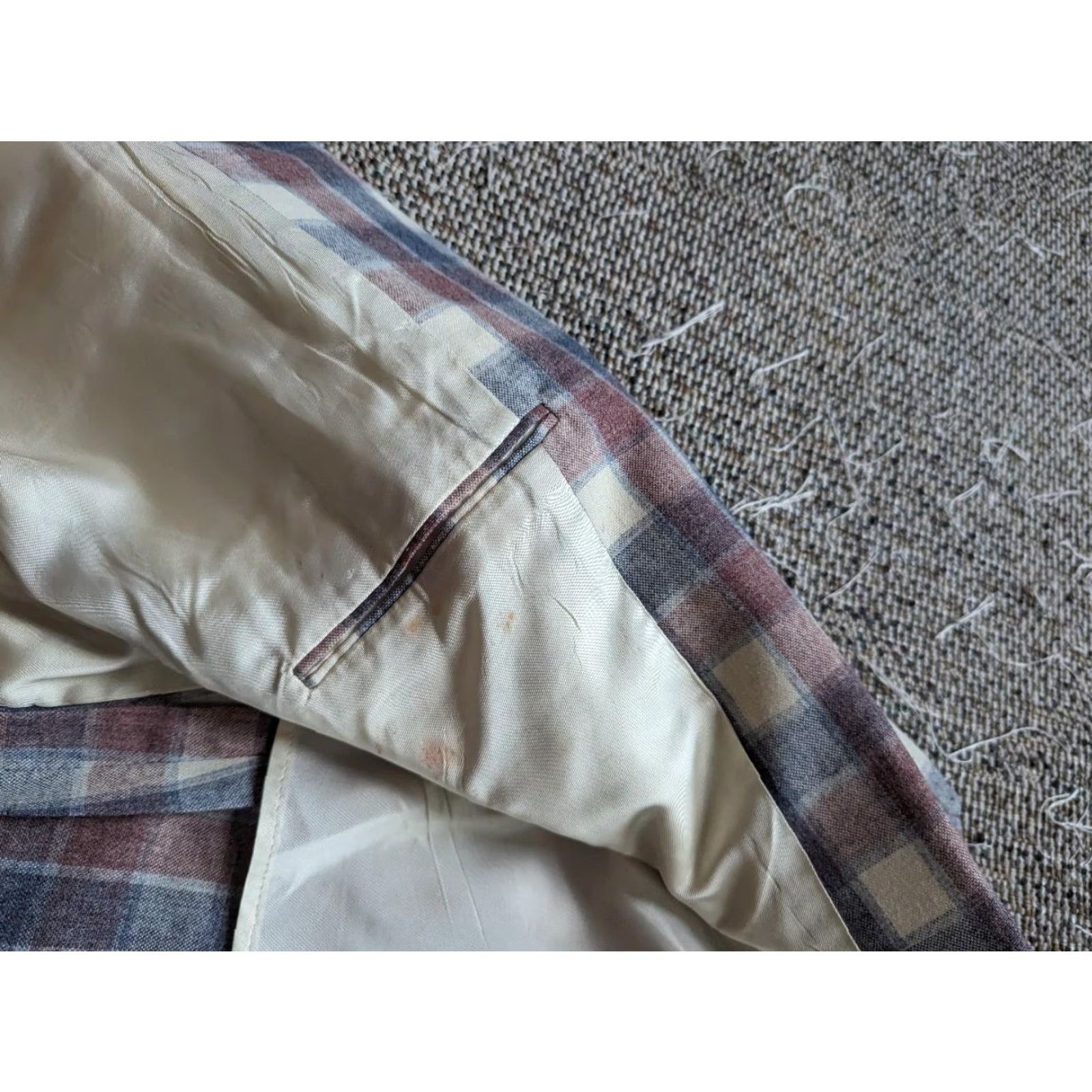 Vintage VINTAGE USA MADE PREPPY PLAID CHECK 40S BLAZER FLANNEL WOOL KENTUCKY DERBY MEN 40S Blazer Size 40R - 4 Thumbnail