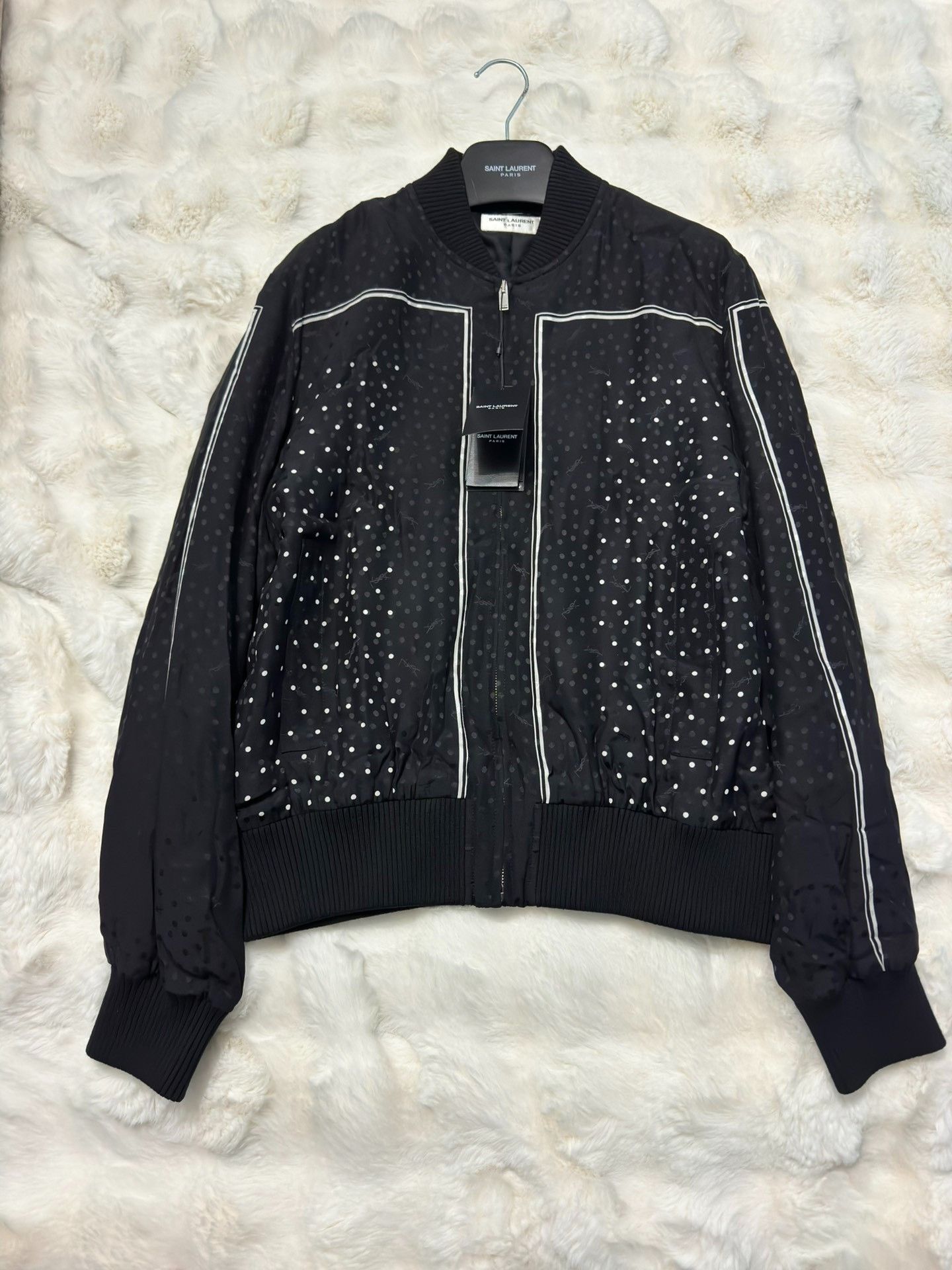 Saint Laurent Paris Saint laurent dark lines and full logo jacket 2501-Nextarro Size US M / EU 48-50 / 2 - 1 Thumbnail