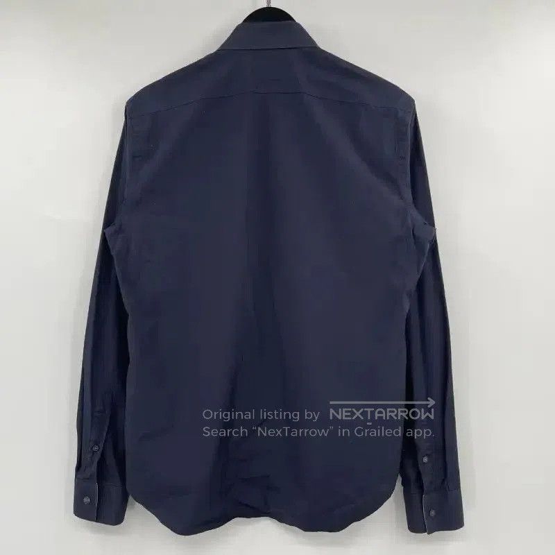 Burberry Burberry Men's Navy Long Sleeve Cotton Shirt. Size US M / EU 48-50 / 2 - 2 Thumbnail