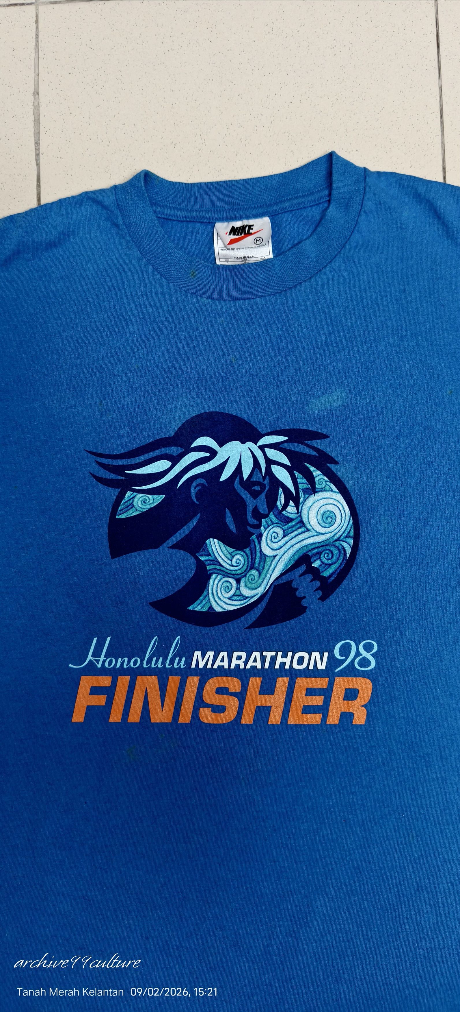 Nike VINTAGE 90s Nike Honolulu Marathon 1998 Finisher USA Size US M / EU 48-50 / 2 - 6 Thumbnail