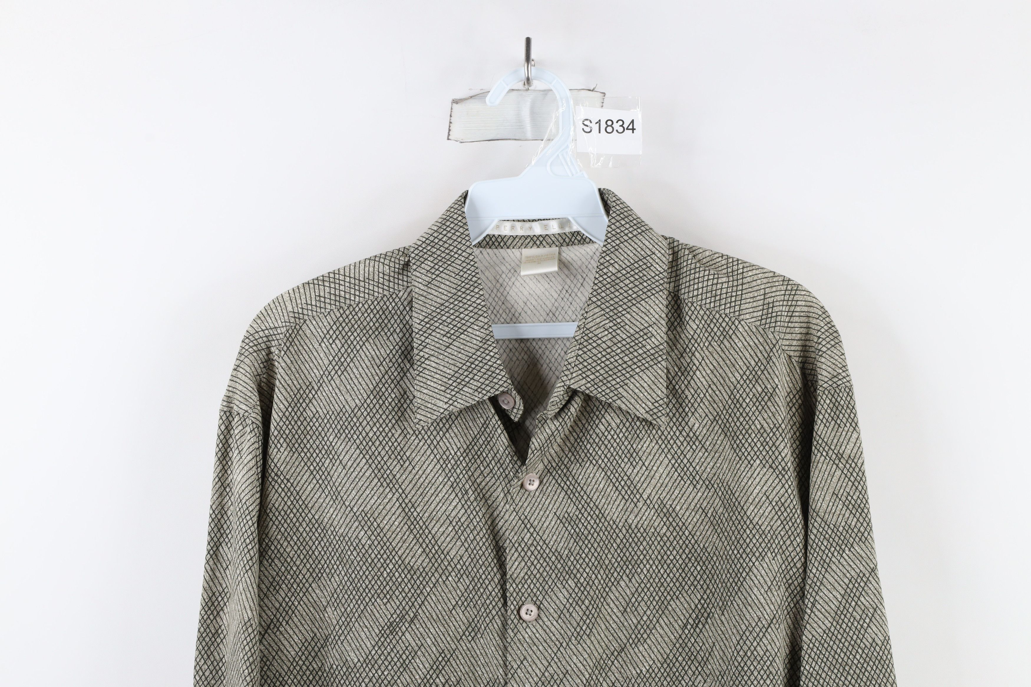 Vintage Vintage 90s Streetwear Cross Hatch Long Sleeve Button Shirt Size US M / EU 48-50 / 2 - 2 Thumbnail
