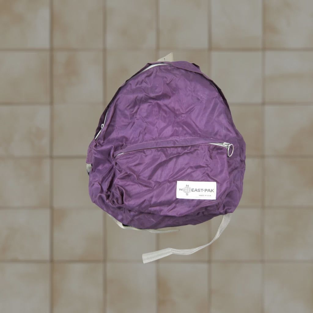 Eastpak VINTAGE Eastpak Backpack Womens Purple School Travel Bag Outdoor Made In USA Backpack Womens Medium Purple 80s School Mens Womens Size ONE SIZE - 1 Thumbnail