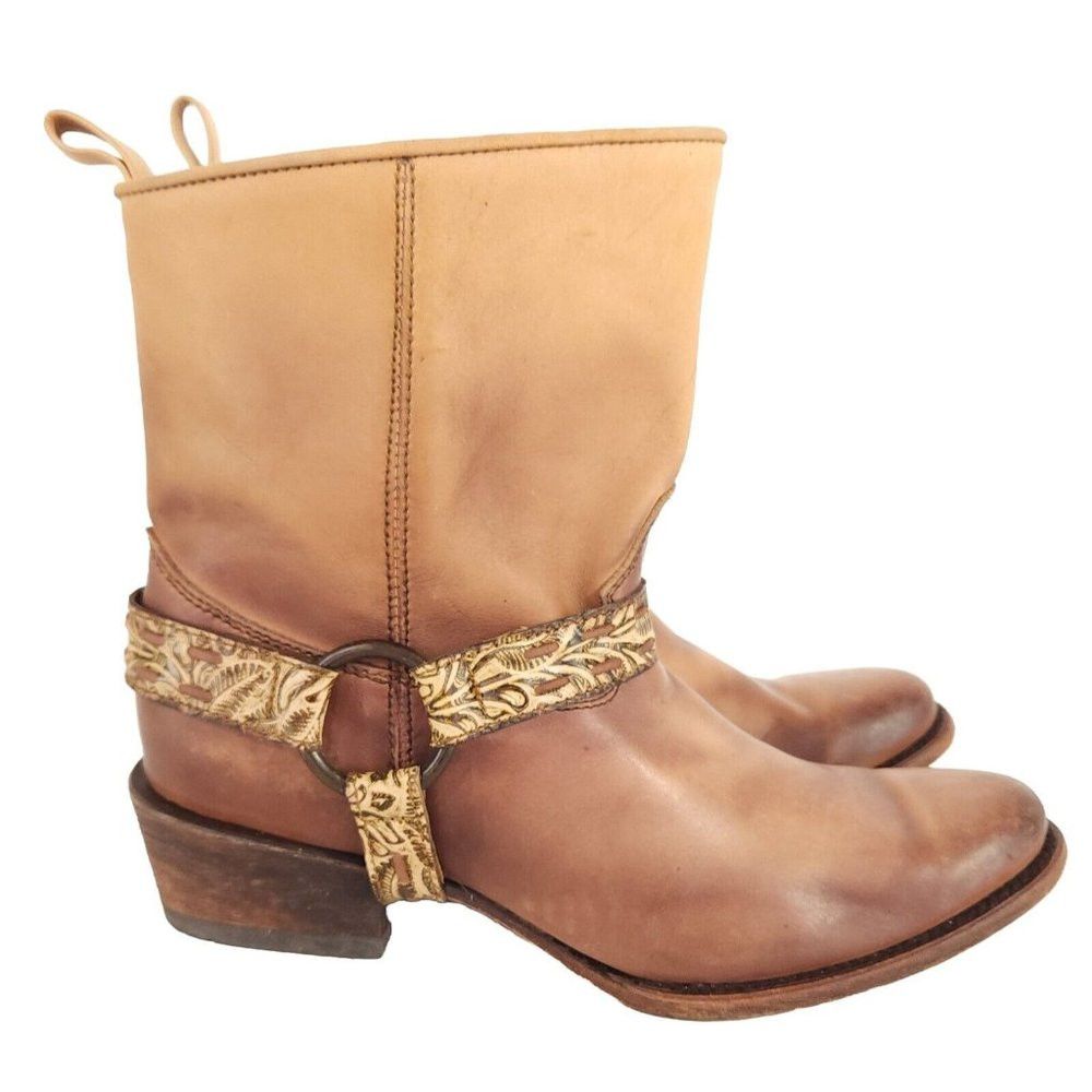 image of Corral Fango Leather Ankle Boot 10 M New Harness Cb006 in Brown, Women's