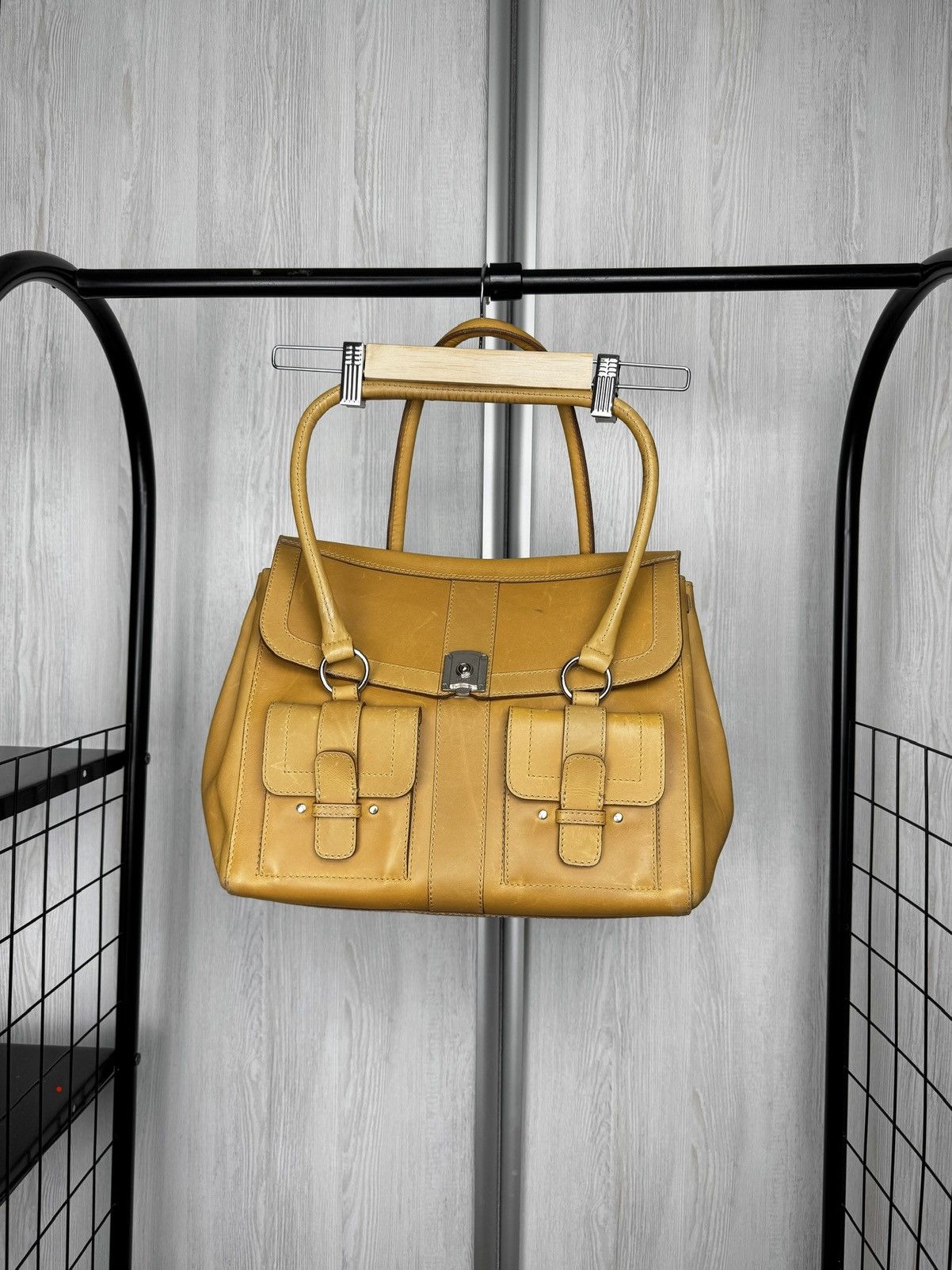Bogner Bogner Beige Brown Genuine Leather Satchel Shoulder bag Size ONE SIZE - 2 Thumbnail