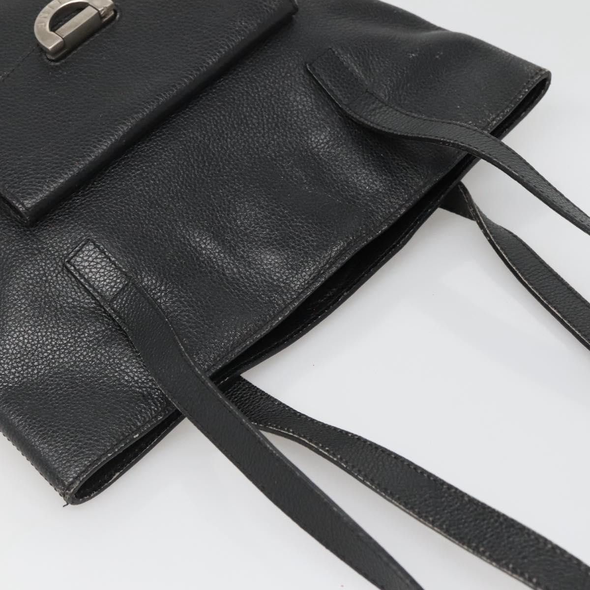 Celine CELINE Shoulder Bag Leather Black Silver Size ONE SIZE - 6 Thumbnail