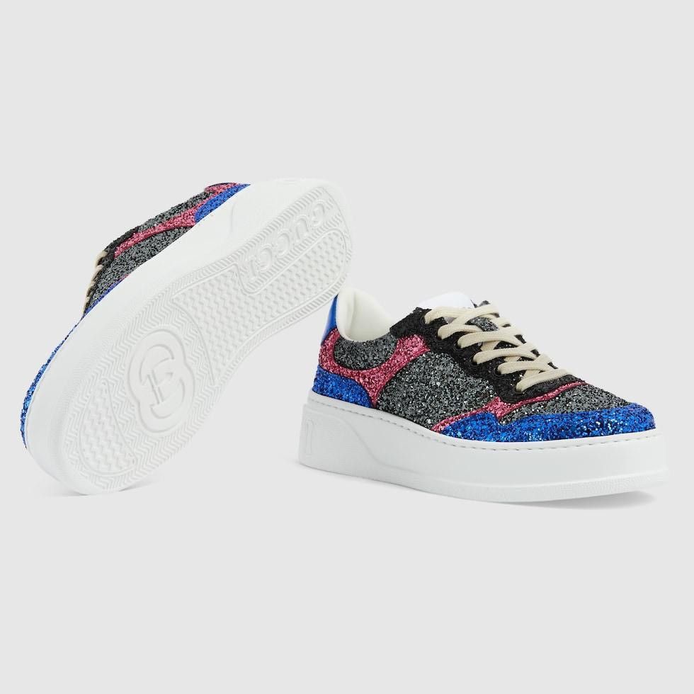 image of Gucci Platform Glitter Sneakers, Women's (Size 4)