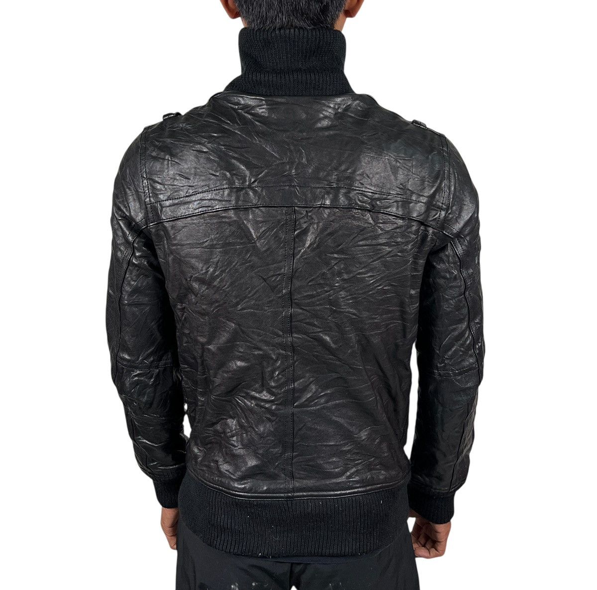 American Rag 🔥 American Rag Cie Leather Moto Rider Bomber Jacket Size US S / EU 44-46 / 1 - 5 Thumbnail