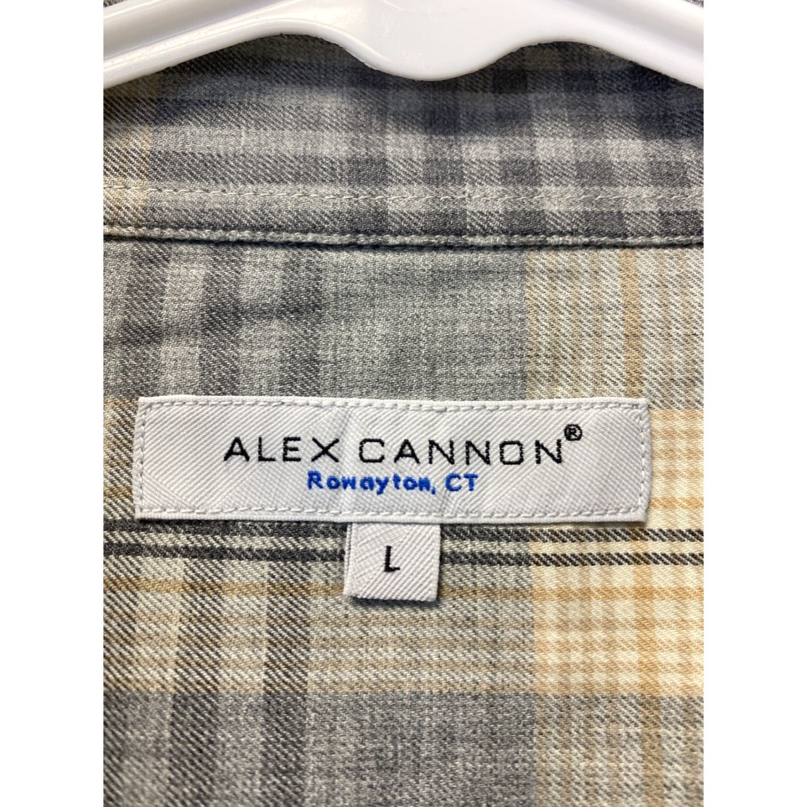 Canon Alex Cannon Shirt Men Long Sleeve Plaid Gray Large /100-59 Mens Model Regular Fit Size US L / EU 52-54 / 3 - 5 Thumbnail