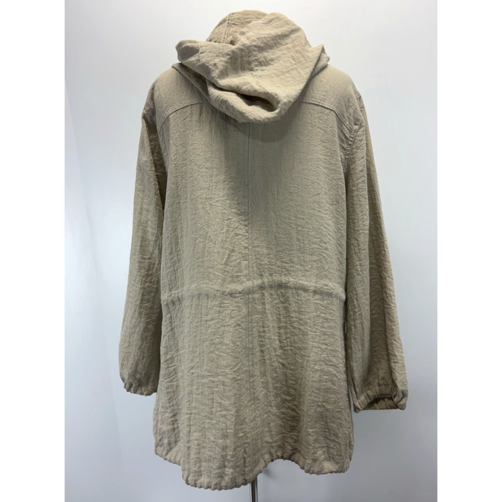 Habitat VINTAGE Habitat Clothes To Live In Utility Jacket Women’s Large Tan Hood Lightweight Parka Zipper Mid-Length Long Sleeve Size L / US 10 / IT 46 - 3 Thumbnail