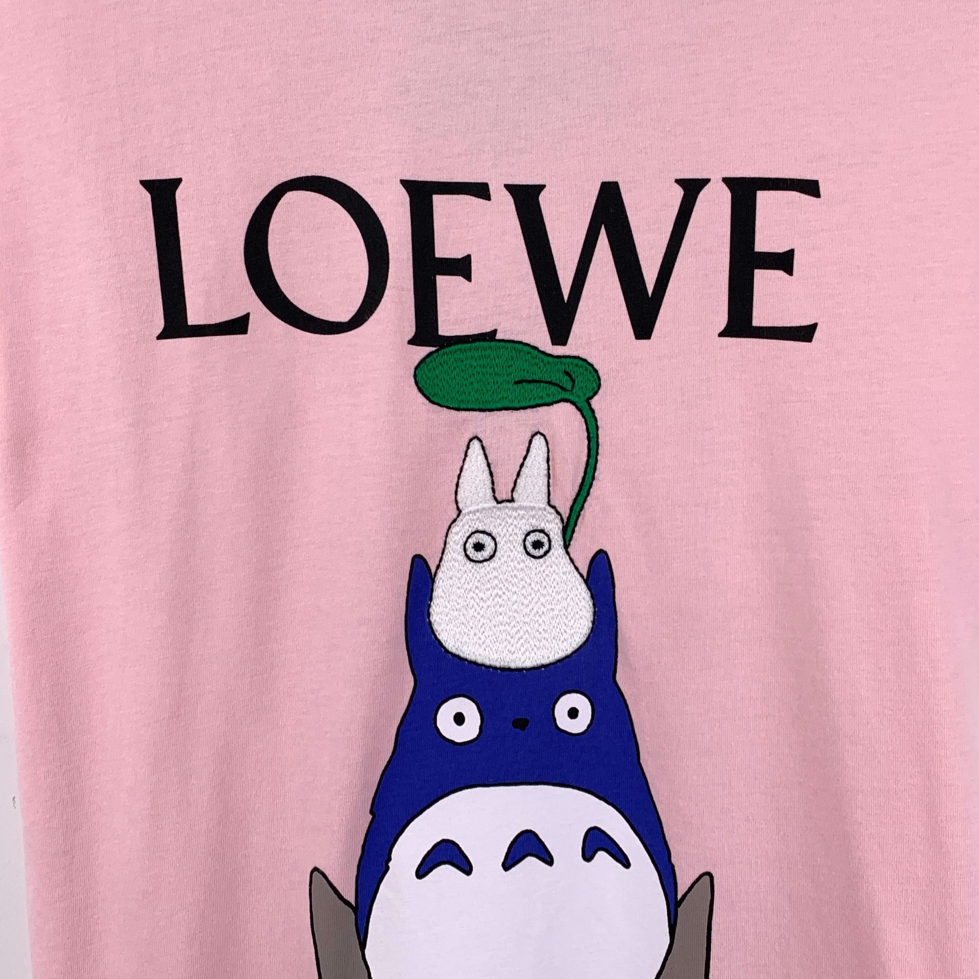 Loewe Loewe X Totoro Collaboration Pink Cotton Graphic Short-Sleev Size S / US 4 / IT 40 - 5 Thumbnail