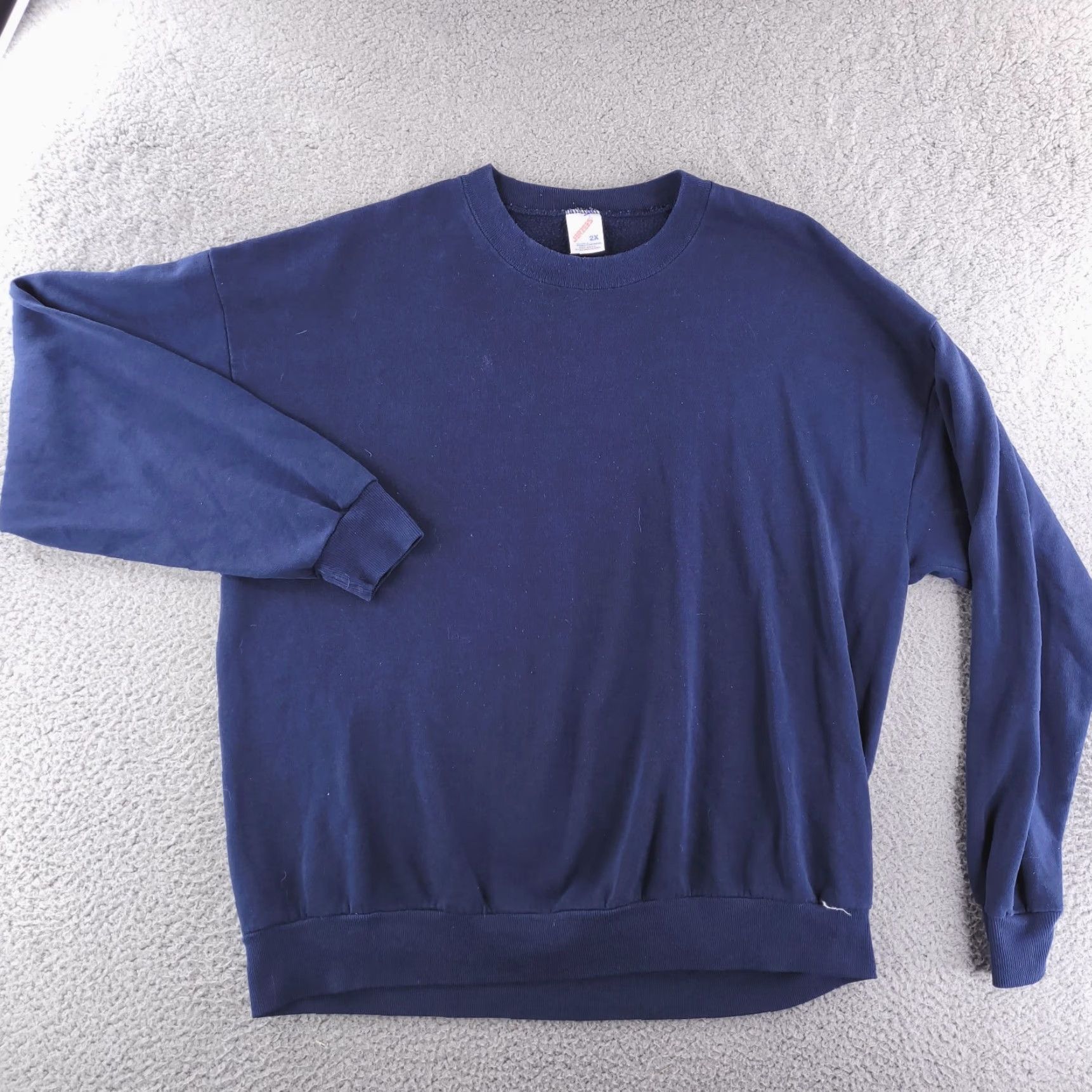 Jerzees VINTAGE Jerzees Sweatshirt Mens 2XL Blue Crewneck Made USA Blank Pullover USA Shirt Mens 2XL Blue Size US XXL / EU 58 / 5 - 2 Thumbnail