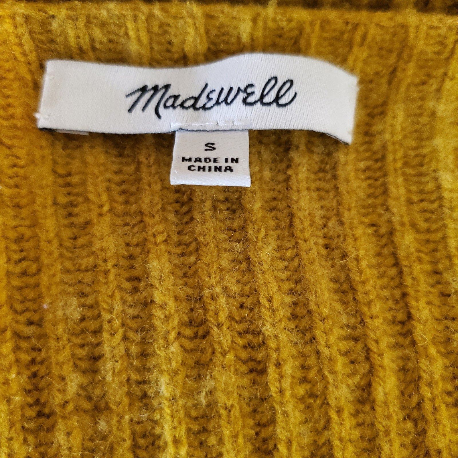 Madewell Madewell Rib Knit Wool Blend Sweater V-neck Pullover Sweater Size S / US 4 / IT 40 - 4 Thumbnail