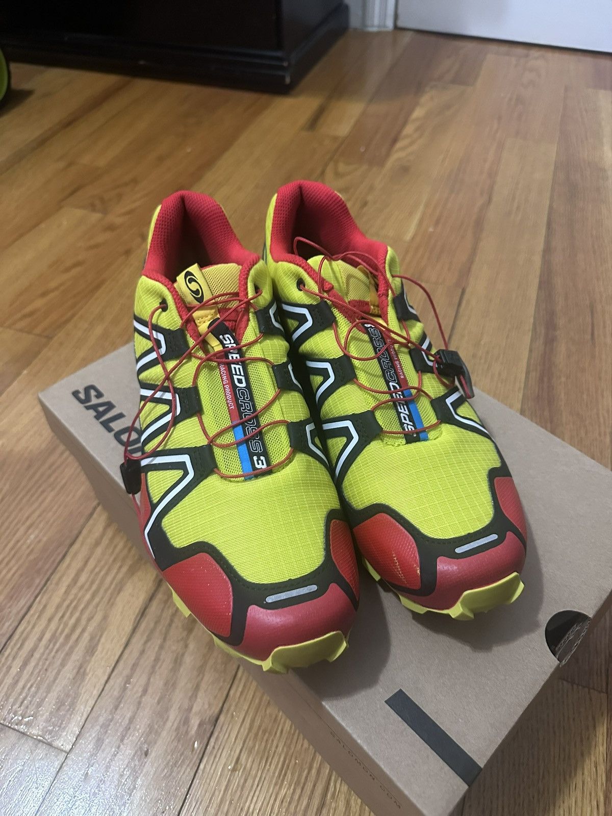 Salomon SALOMON Yellow & Red Speedcross 3 Sneakers Size US 9.5 / EU 42-43 - 3 Thumbnail