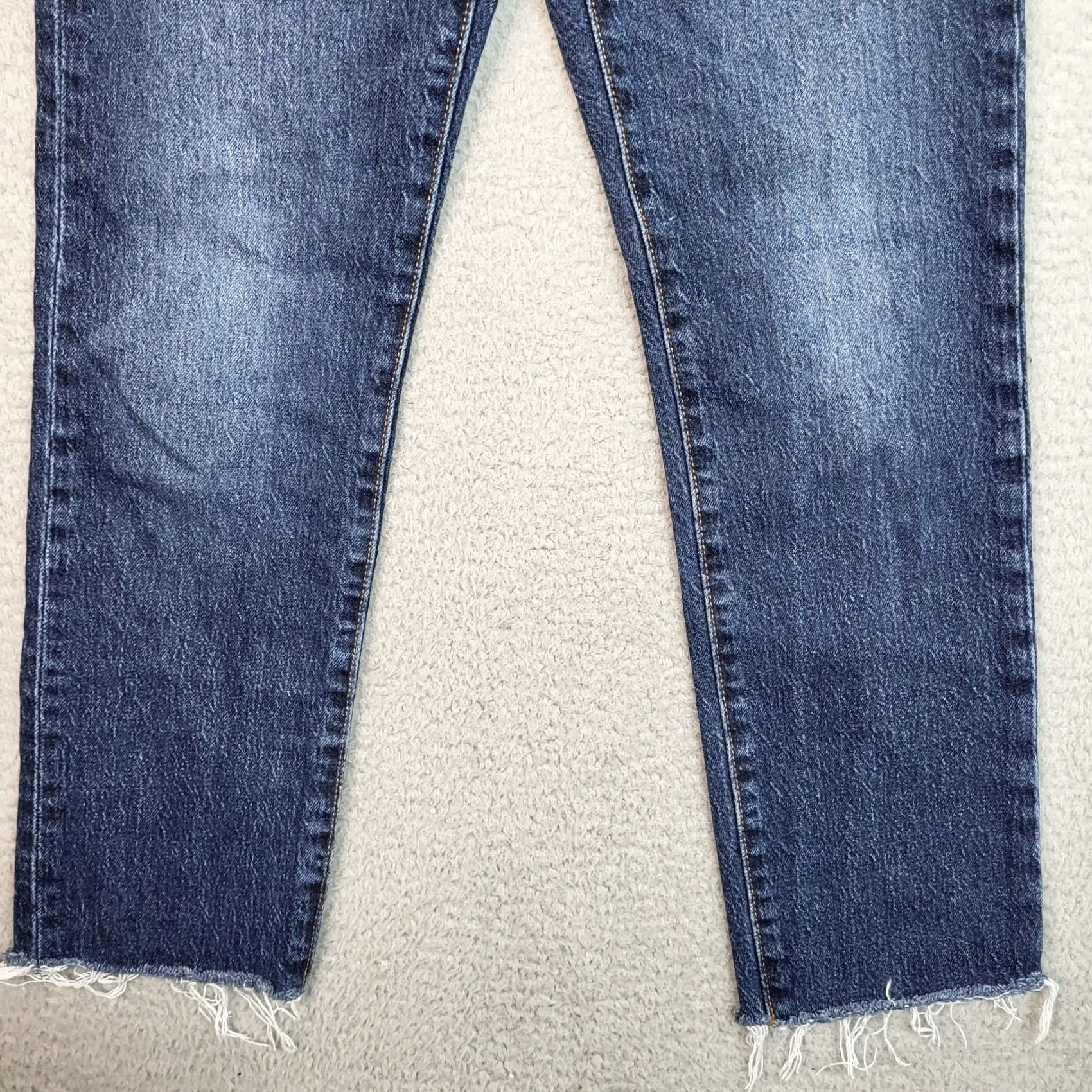 Levi's Levi's Women's Jeans Straight Button Fly Five Pockets Size 24 Denim Blue Medium Waist Rise Mid Regular Fit Size 42" / US 20 - 7 Thumbnail