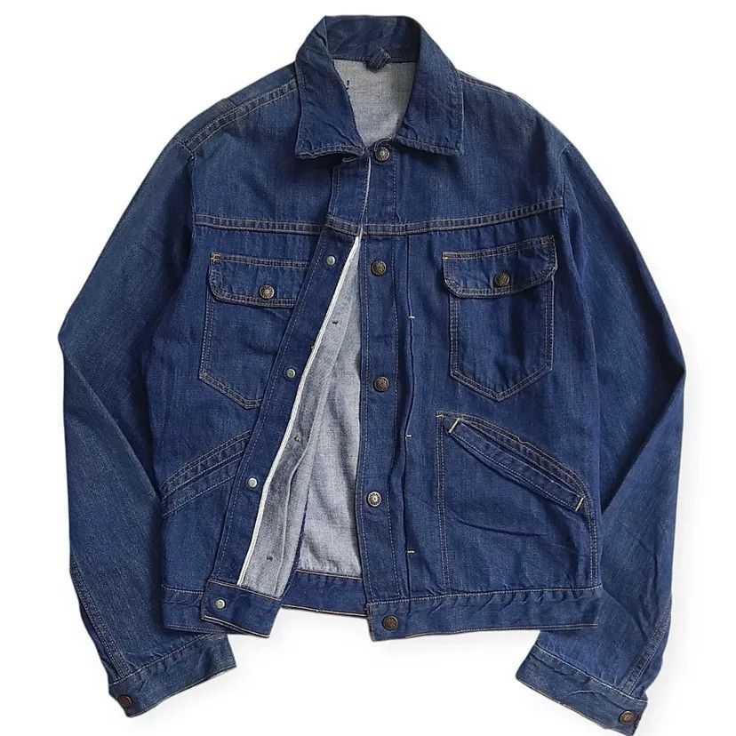 JCPenney Vintage 70s 80s Selvedge Western Denim Snap Button Size US S / EU 44-46 / 1 - 2 Thumbnail