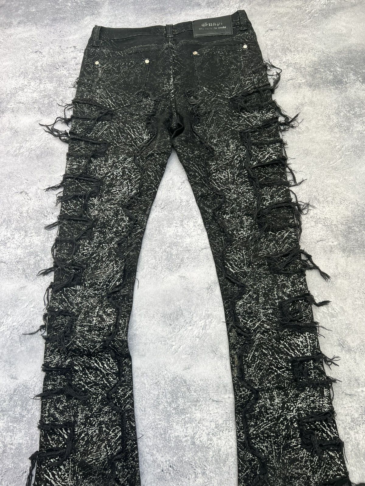Japanese Brand RARE Archive Drip Cut Jeans / Underground Number Nine Style Size US 32 / EU 48 - 8 Thumbnail