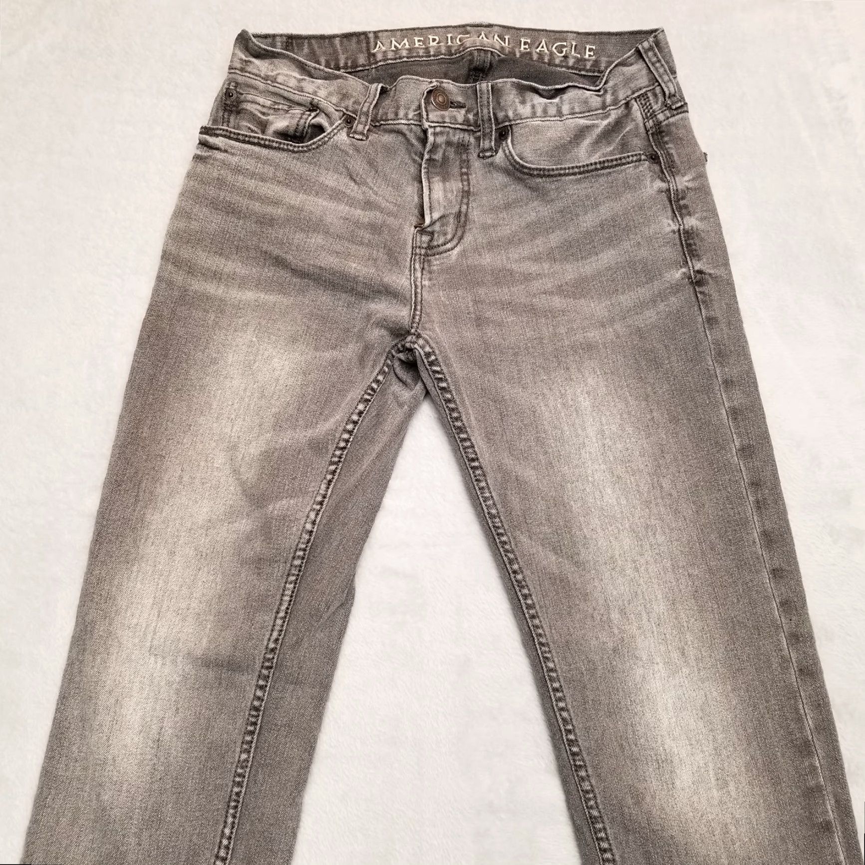 Vintage VINTAGE American Eagle Jeans Mens 29x32 Black Denim Straight Leg Comfort Everyday 90s Mens Jeans Regular Black 29 Straight Leg Comfort Denim Mens Size US 29 - 2 Thumbnail